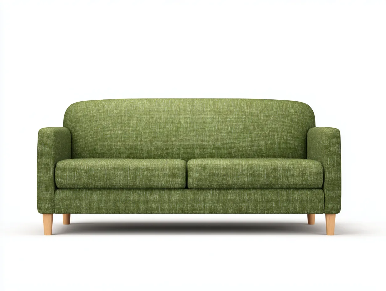 Sofás lineales de tela 190x85x80 cm - Verde - 2 plazas - Diseño moderno-Kasarainterior