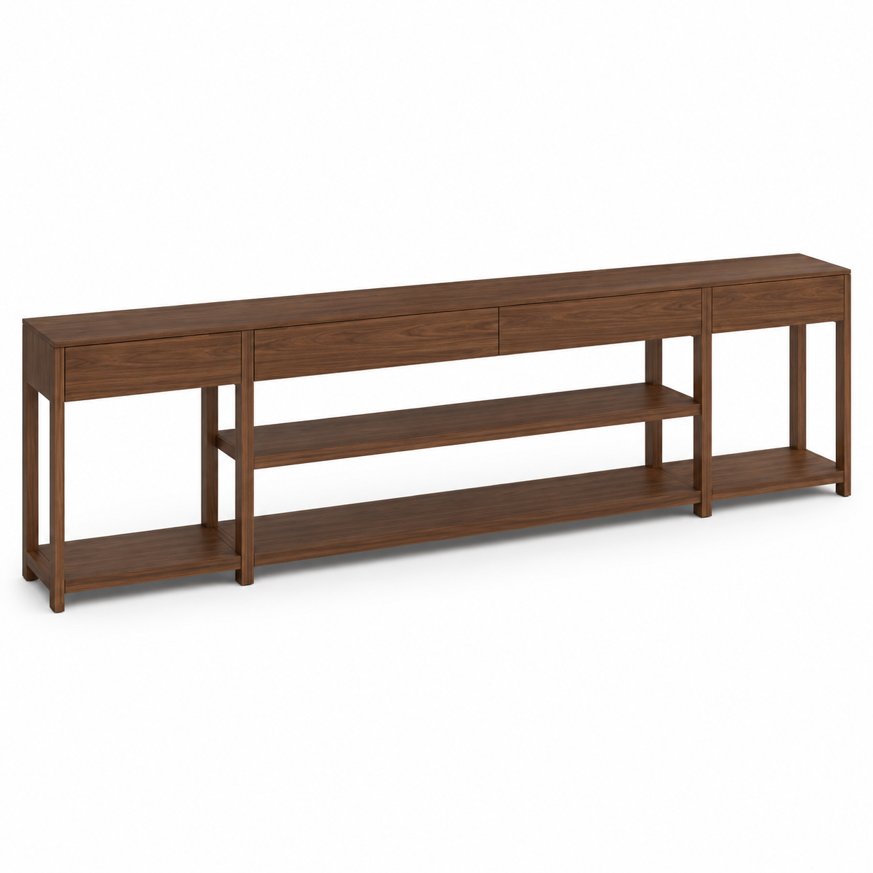 Flexibler Sofa Rückwand Konsolentisch Walnuss 220 cm-Furnologyhome