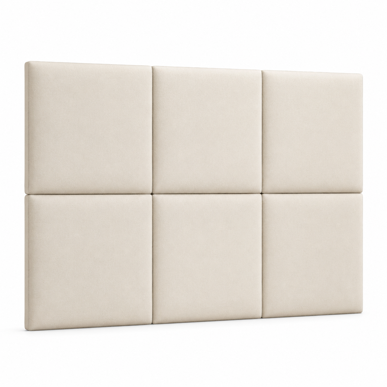 Gepolsterte Kopfteil Wandmodule Creme Set 6-Furnologyhome