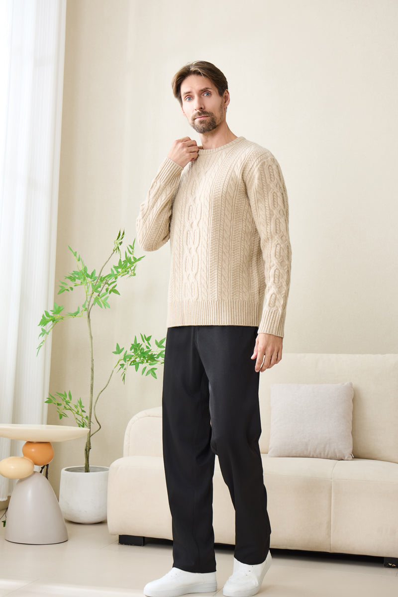 Sean Classic Aran Crew Neck