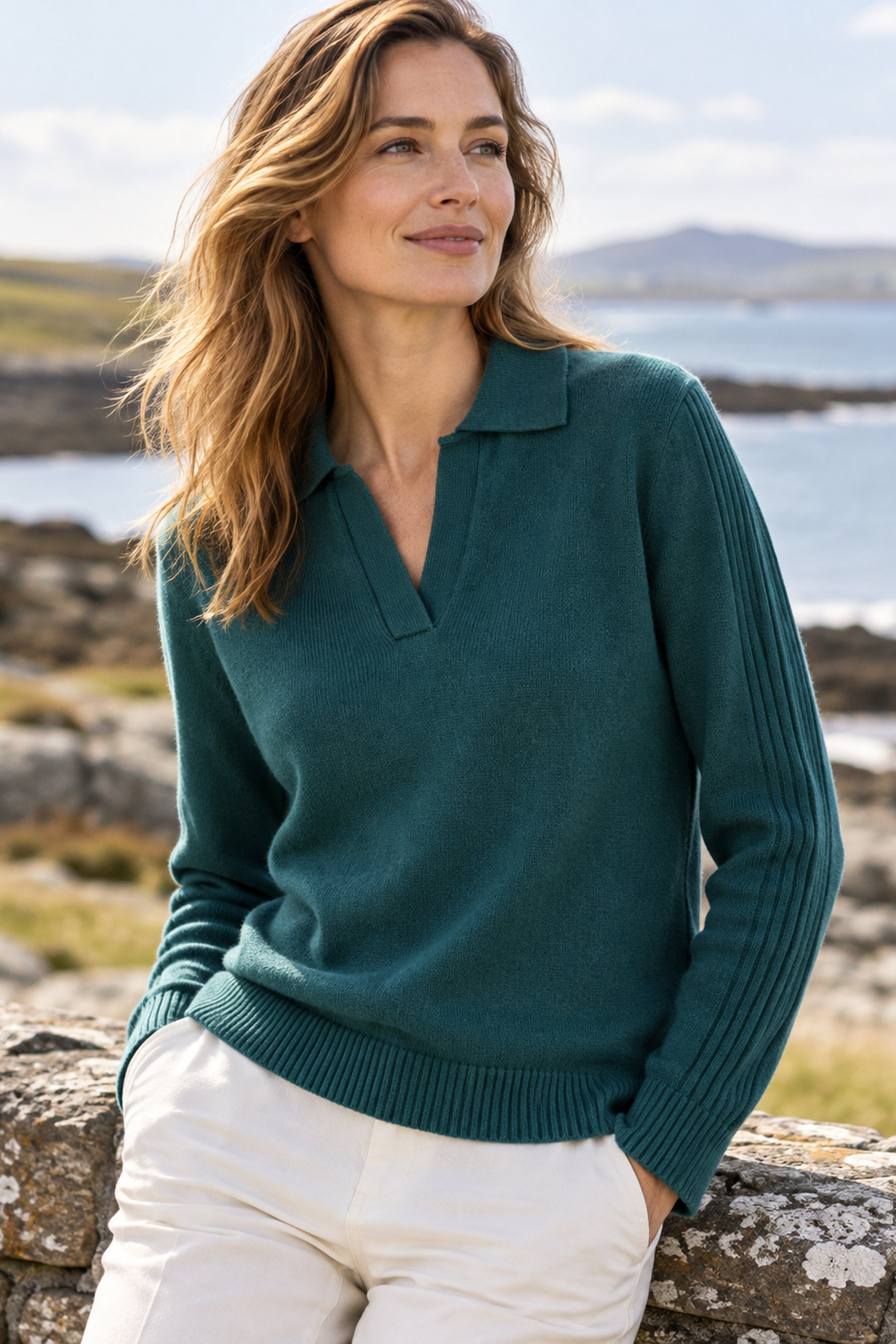 Kia Open Polo Collar Sweater