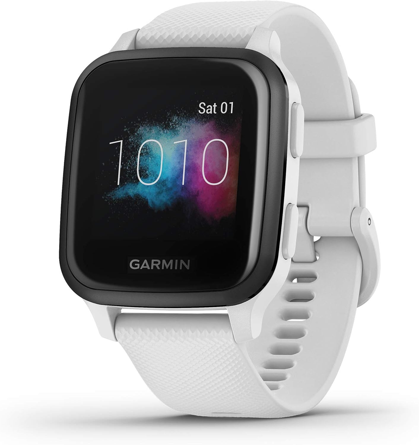 Garmin Venu Sq Music smartwatch GPS - Pantalla táctil de 1,3 pulgadas - Música y conectividad Bluetooth - Autonomía de hasta 6 días en blanco y pizarra-Mavoraadecor