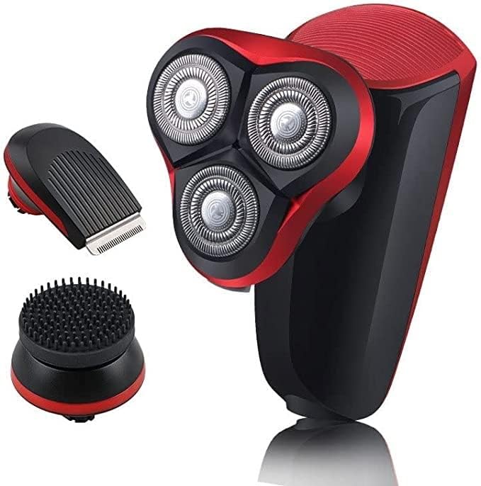 Afeitadora eléctrica multifunción para hombre - Cabezal rotativo impermeable - Carga USB y uso inalámbrico - Indicadores de carga para baño y viajes-Mavoraadecor