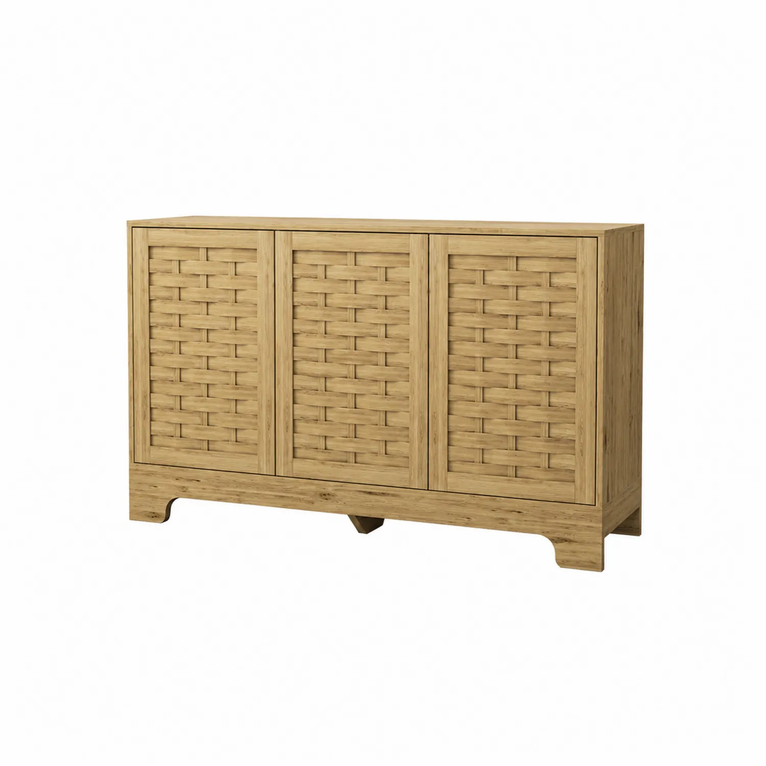 Credenza in Legno con Ante Intrecciate