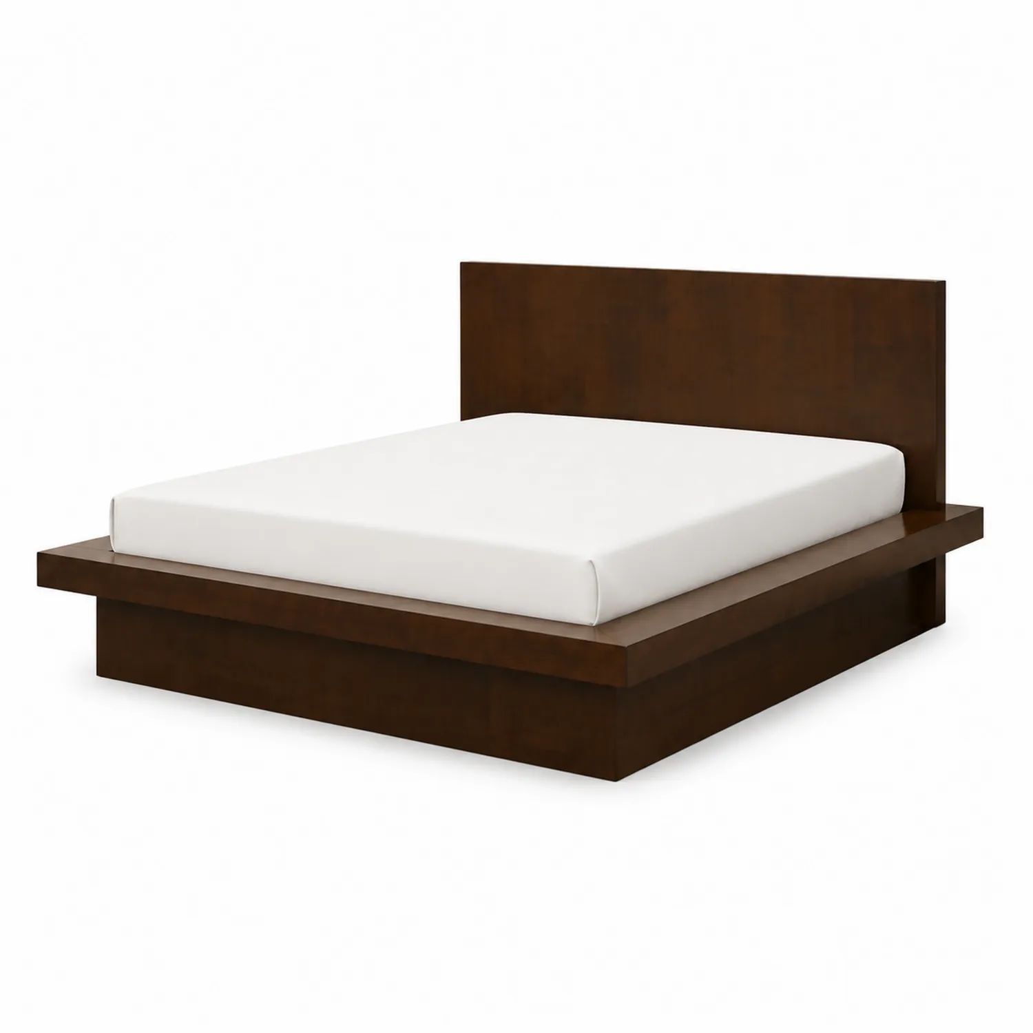 Letto matrimoniale in legno marrone con materasso 200x160 cm