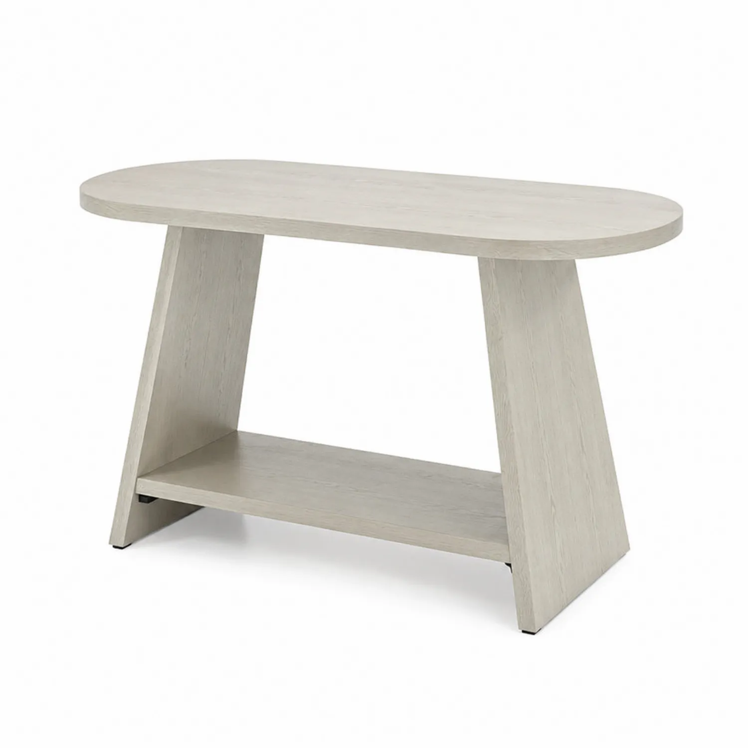 Tavolo Consolle in Legno MDF Bianco 110x50x75 cm