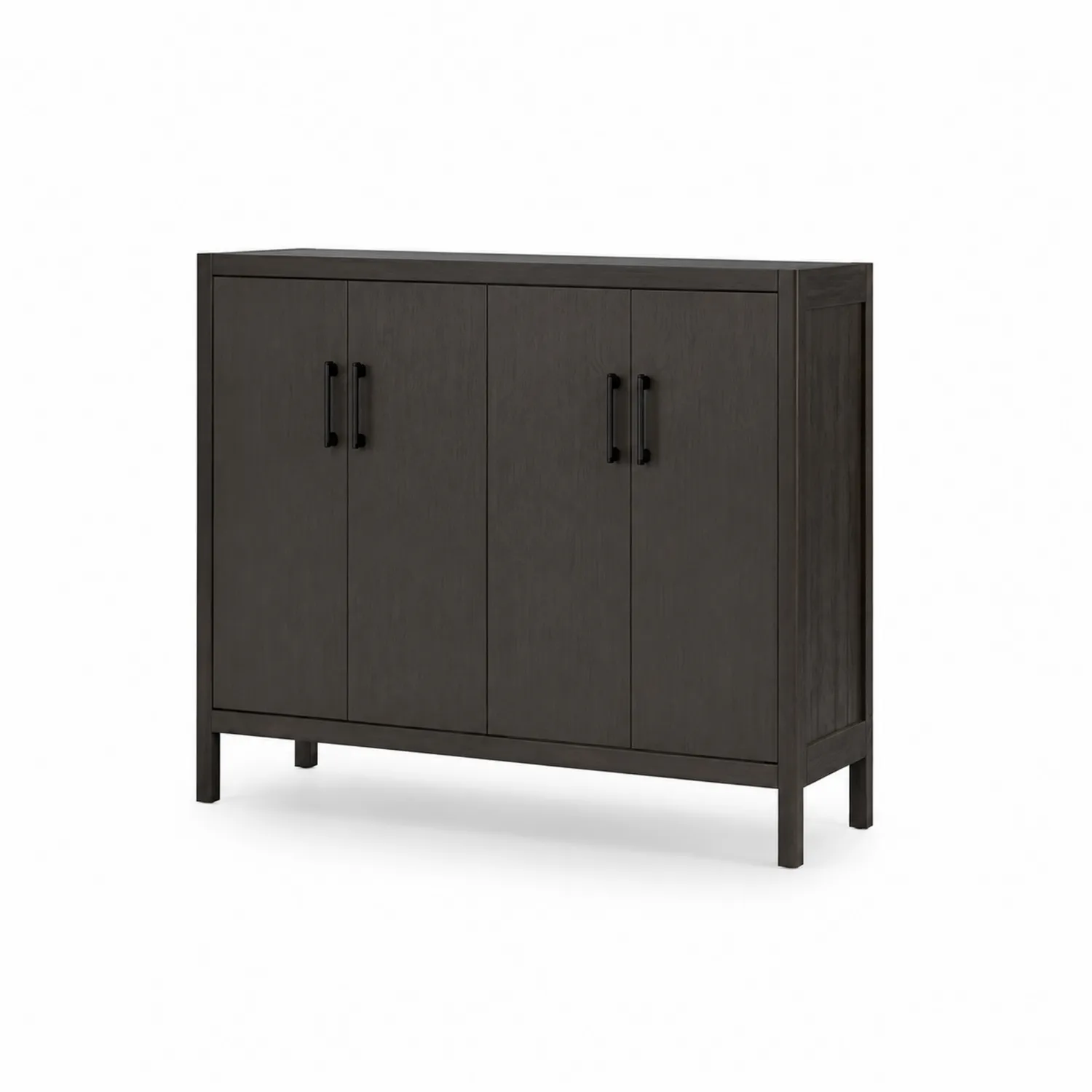Credenza in MDF marrone con 4 ante 120x40x90 cm