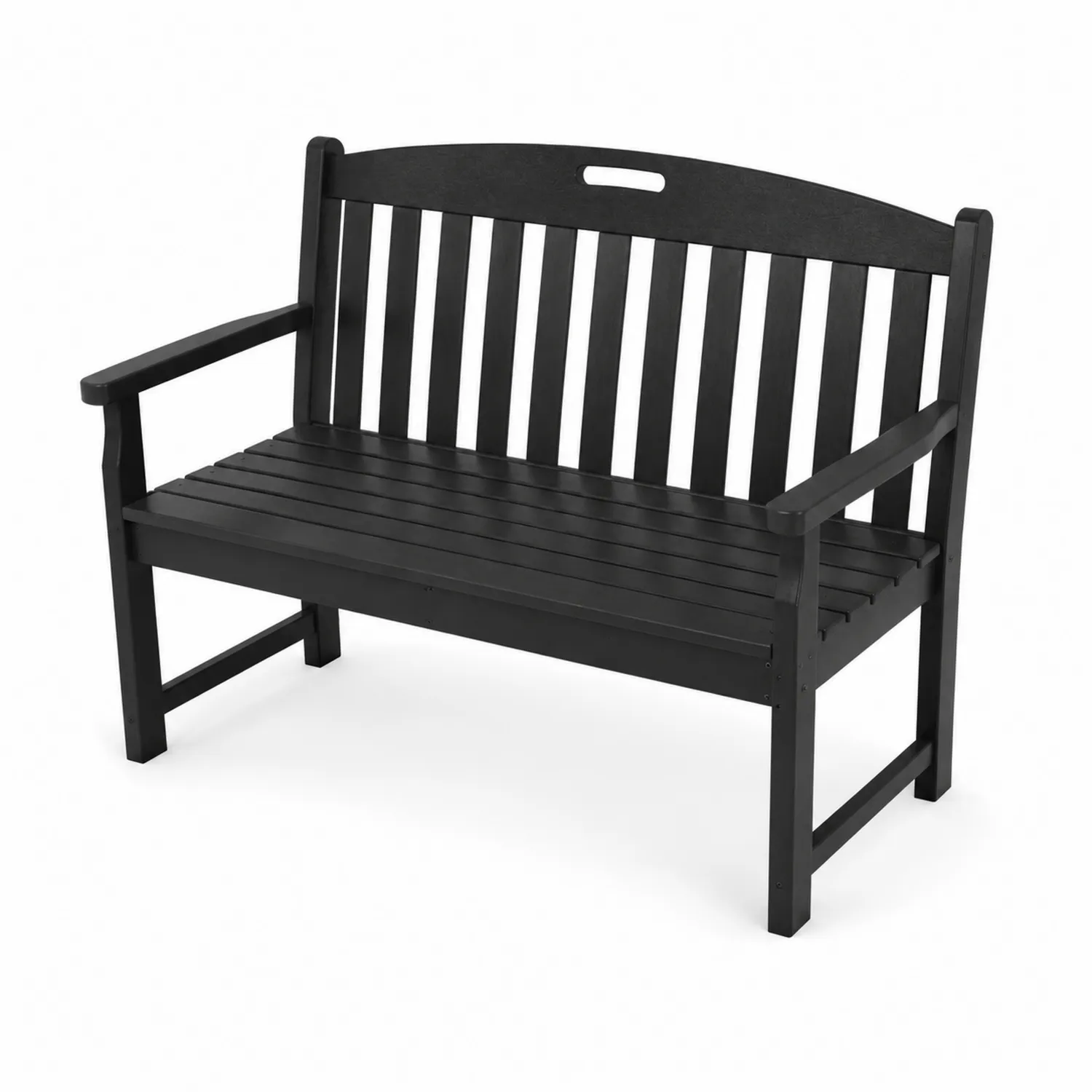 Banco de madera para exteriores color Negro 123x62x89 cm-Novelvex