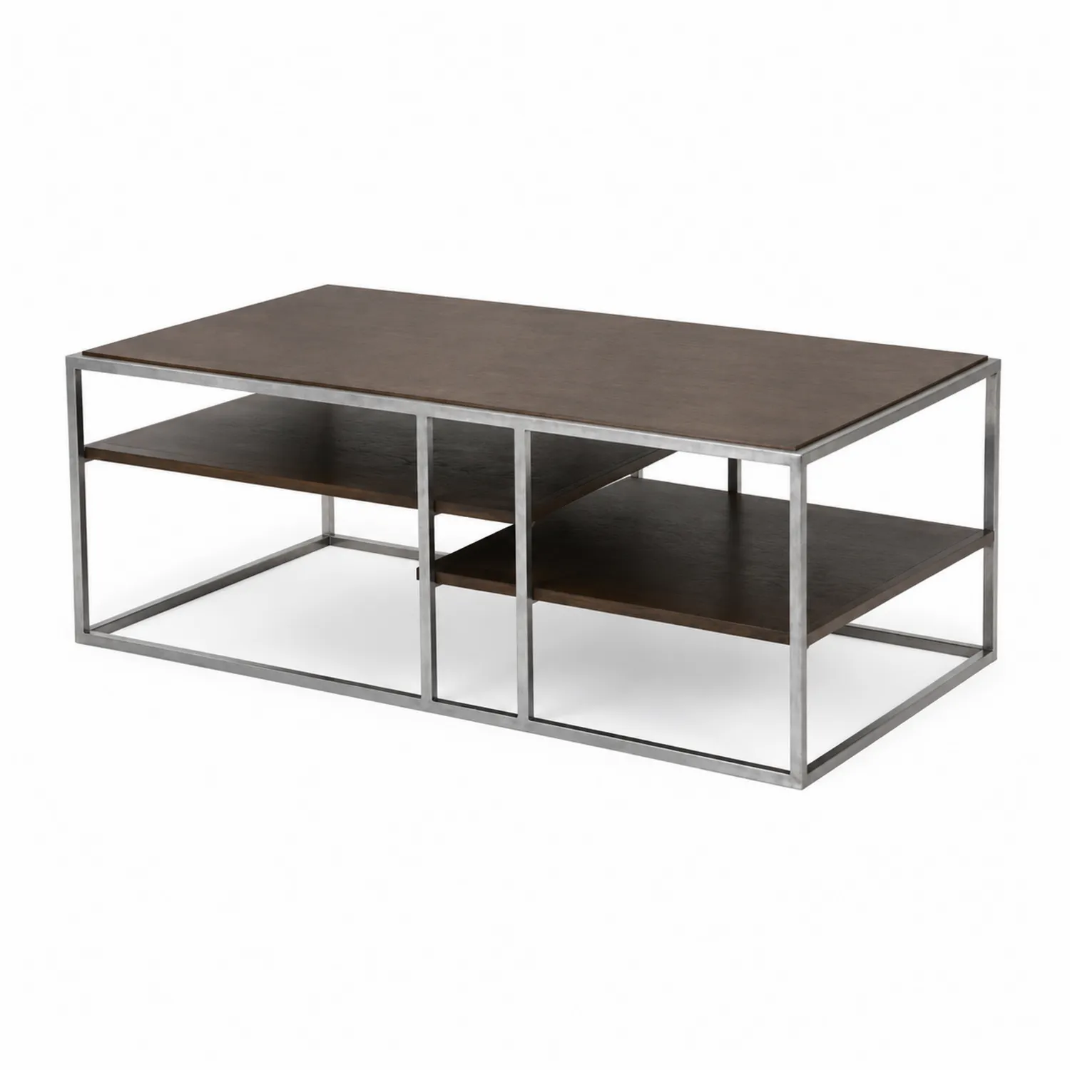 Mesa de centro de MDF y acero inoxidable 120x60x45 cm-Novelvex