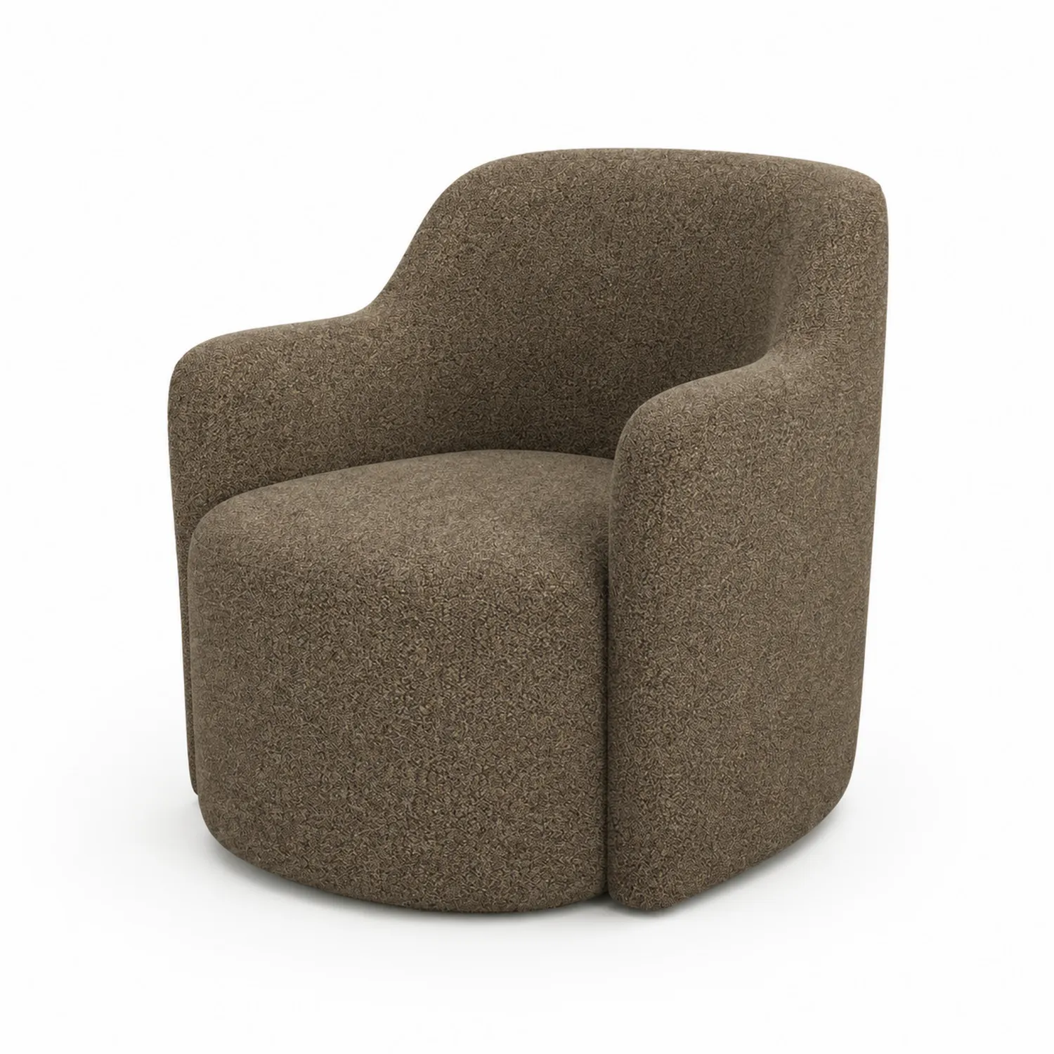 Sillón de tela de poliéster marrón 75x80x75 cm-Novelvex