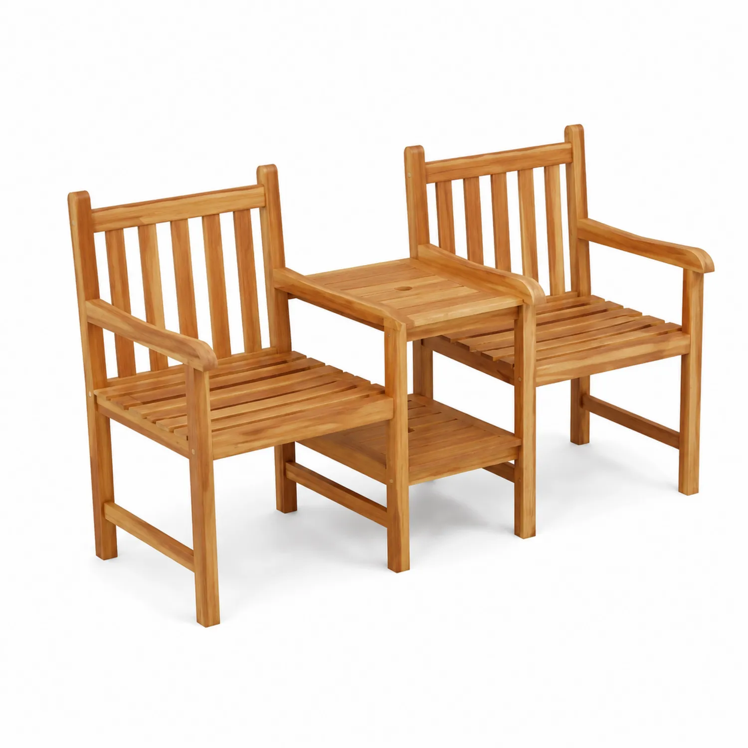 Conjunto de Sillas de Jardín con Mesa de Madera de Teca-Novelvex