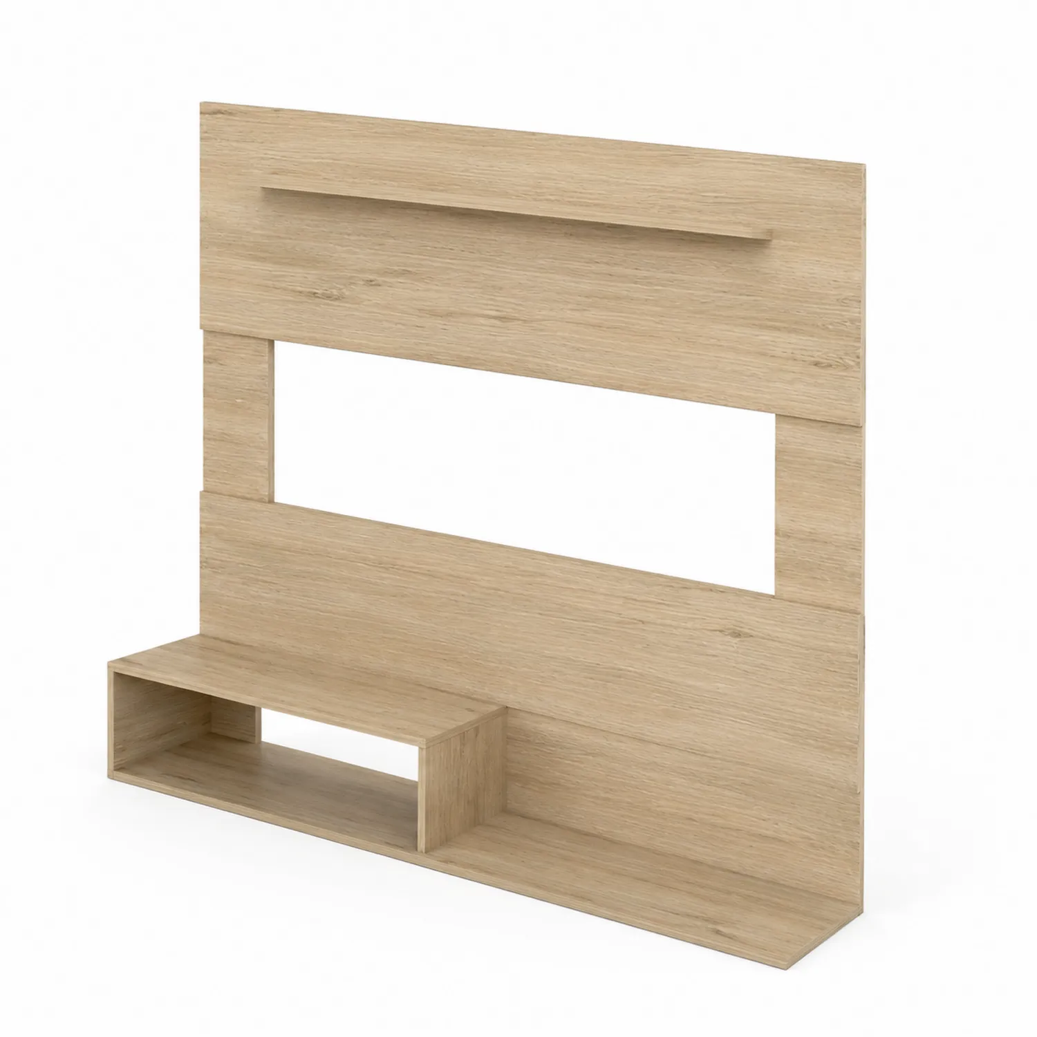 Panel de TV de Madera con Estante 160x140x30 cm-Novelvex