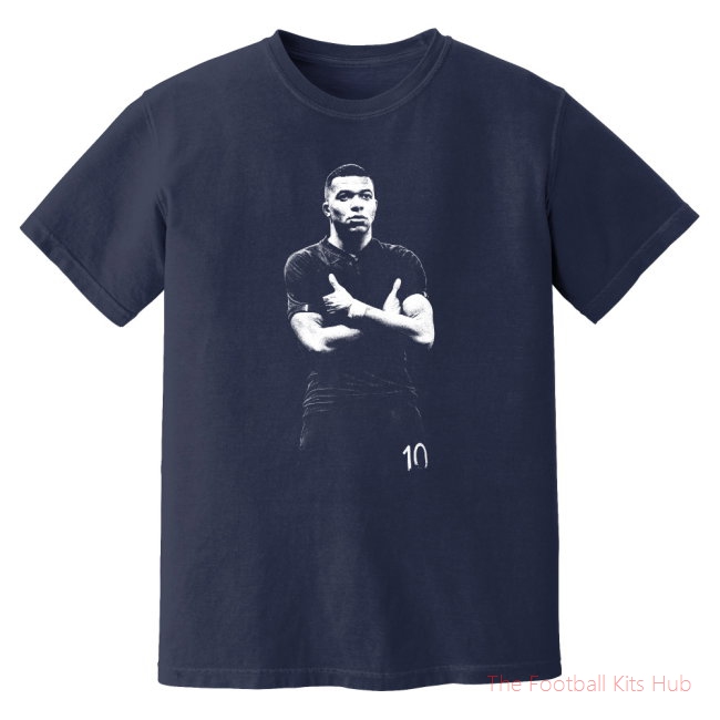 Mbappe France Phantom Graphic Tee - Navy Alt-UniFootball Store