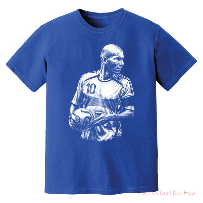 Zidane France World Cup Phantom Graphic Tee - Blue-UniFootball Store