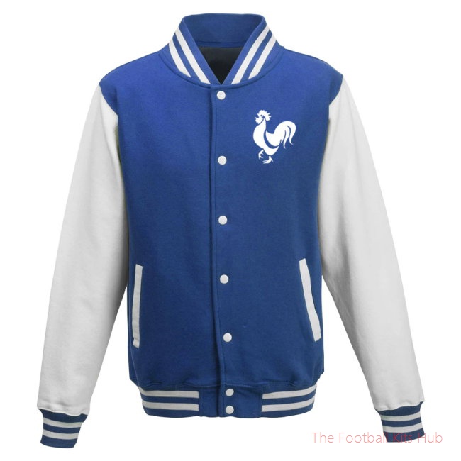 France National Team College Baseball Jacket (Blue)-UniFootball Store