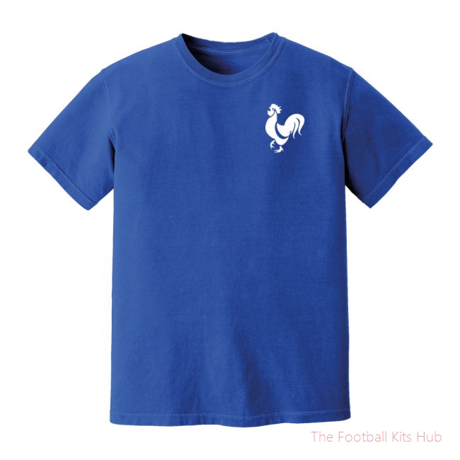 France National Team Embroidered Tee (Blue)-UniFootball Store