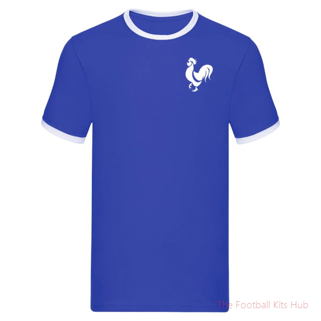 France National Team Embroidered Ringer Tee (Royal Blue)-UniFootball Store