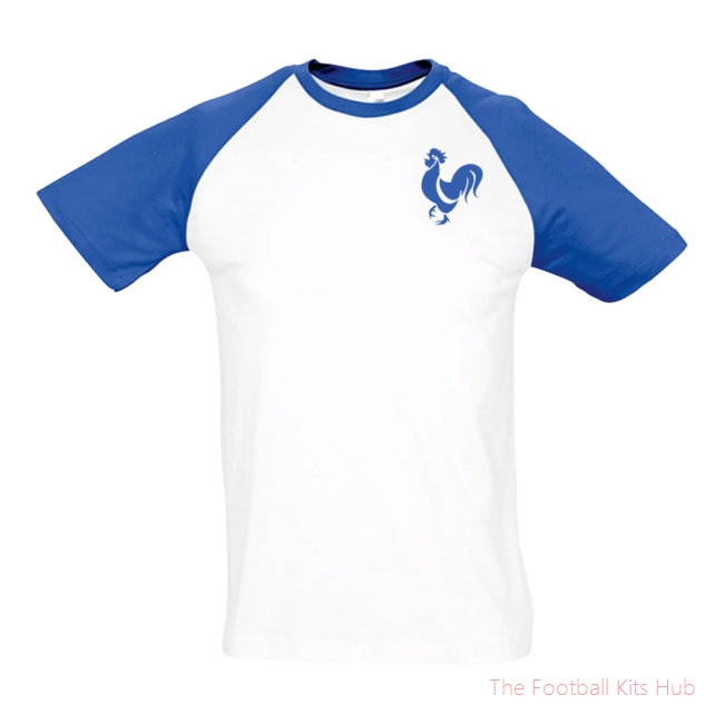 France National Team Embroidered Contrast Tee (White)-UniFootball Store