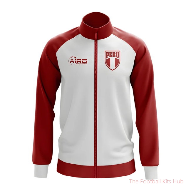 Peru Concept Football Track Jacket (White) - Kids-UniFootball Store