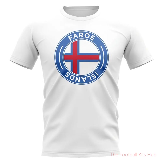 Faroe Islands Football Badge T-Shirt (White)-UniFootball Store