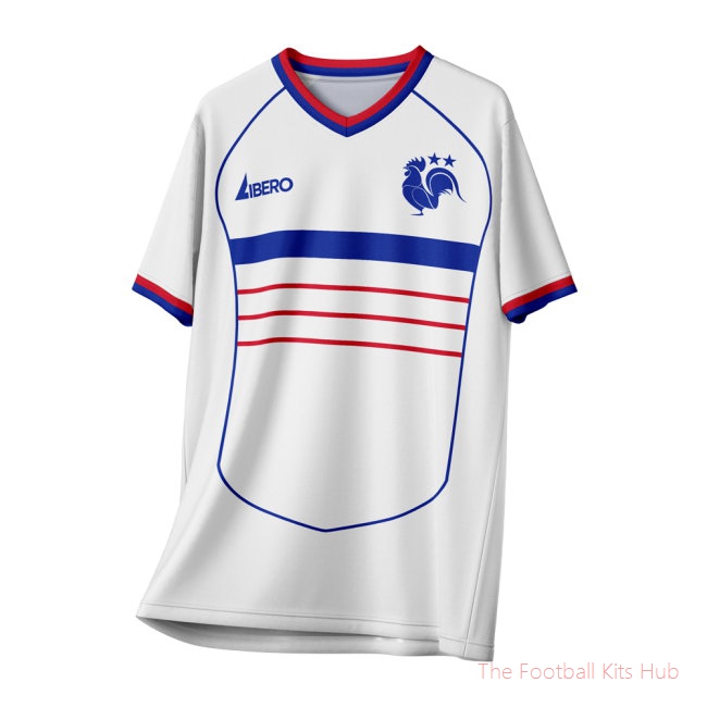 France 1998 Away Vintage Style Concept Shirt Adult Short Sleeve-UniFootball Store