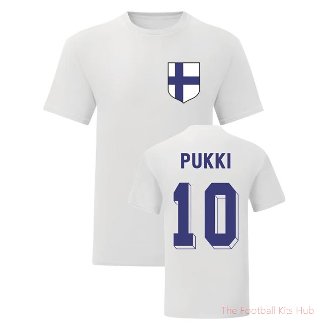 Teemu Pukki Finland National Hero Tee (White)-UniFootball Store