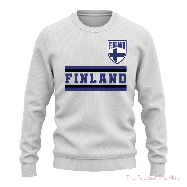 Men Finland Core Country Sweatshirt (White)-UniFootball Store