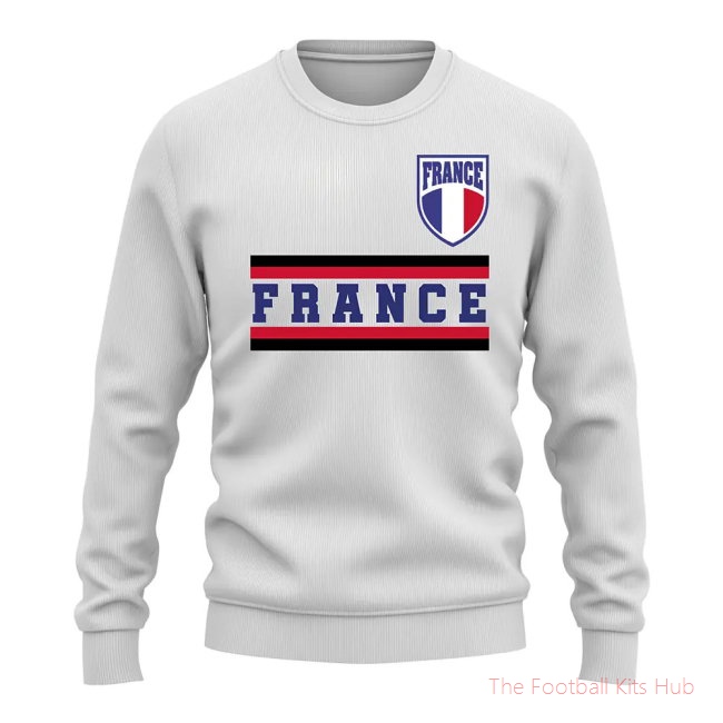 Men France Core Country Sweatshirt (White) UEFA Euro-UniFootball Store