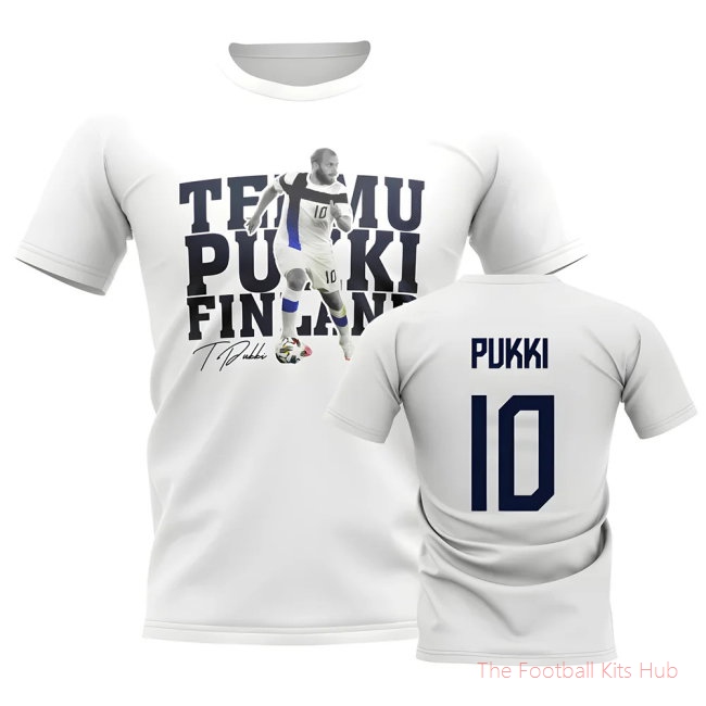 Teemu Pukki Finland Player Tee (White)-UniFootball Store