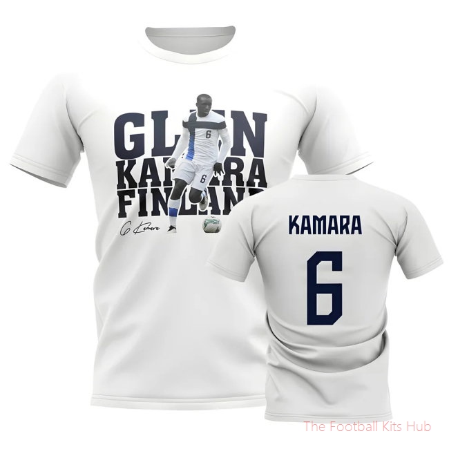 Glen Kamara Finland Player Tee (White)-UniFootball Store