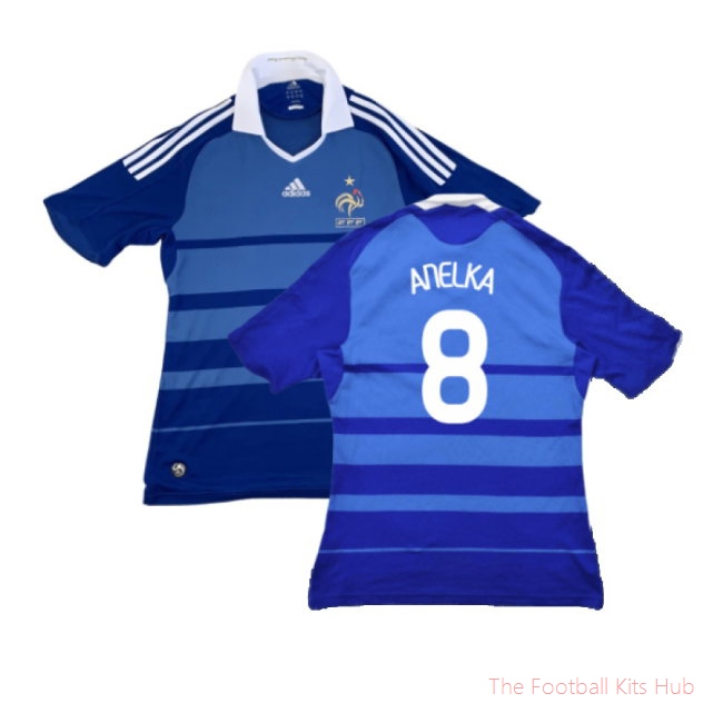 France 2008-09 Home Shirt (XL) (Excellent) (Anelka 8)-UniFootball Store