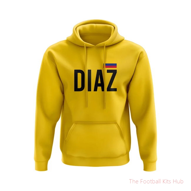 Luis Diaz Colombia Name Hoody (Yellow)-UniFootball Store