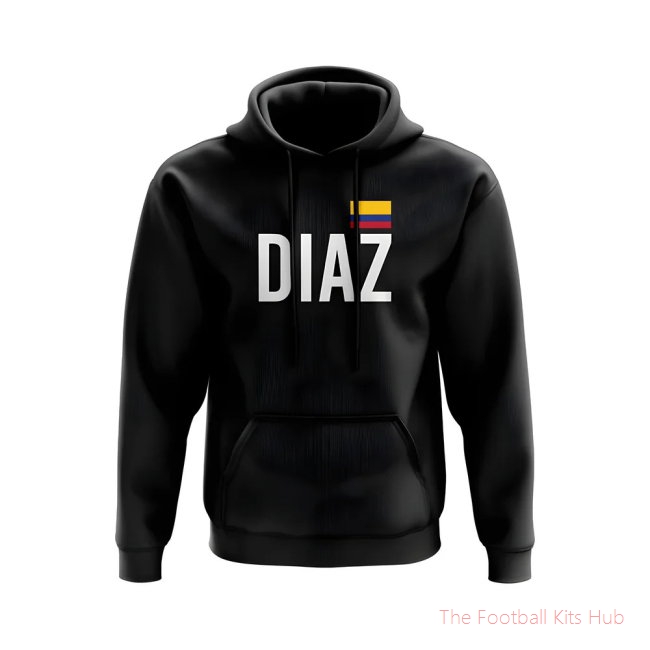 Luis Diaz Colombia Name Hoody (Black)-UniFootball Store