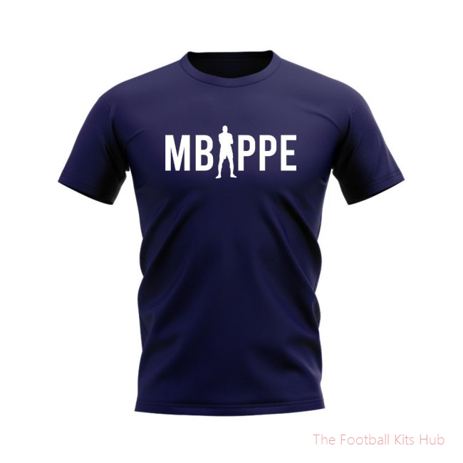 Kylian Mbappe Silhouette T-shirt (Navy)-UniFootball Store