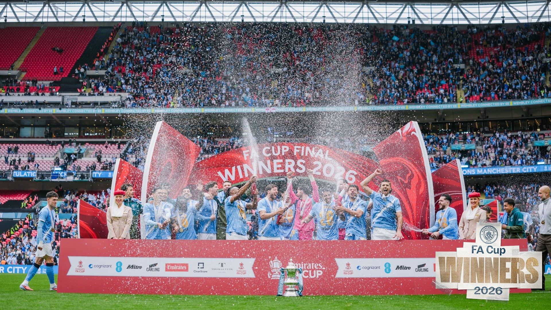Manchester City FA Cup 2026 Trophy Lift Celebration