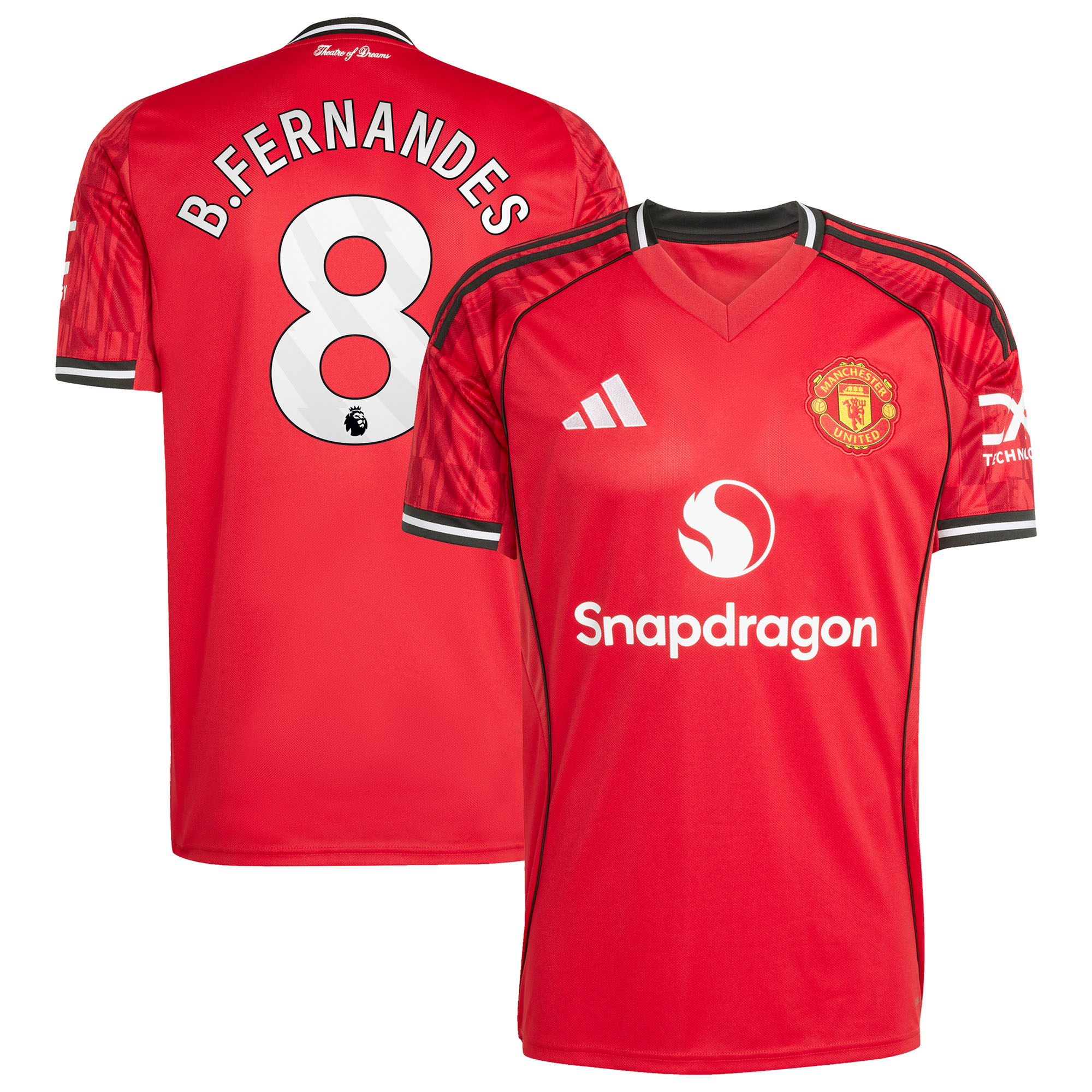 Bruno Fernandes Manchester United Home Soccer Jersey - Red | UniFootball Store