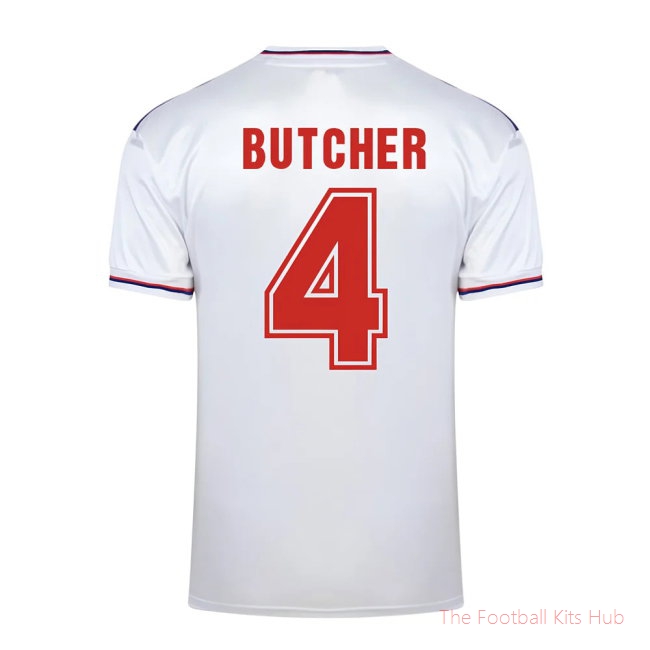 Score Draw England World Cup 1982 Home Shirt (Butcher 4)-UniFootball Store