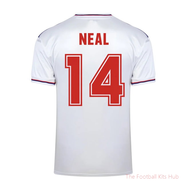 Score Draw England World Cup 1982 Home Shirt (Neal 14)-UniFootball Store