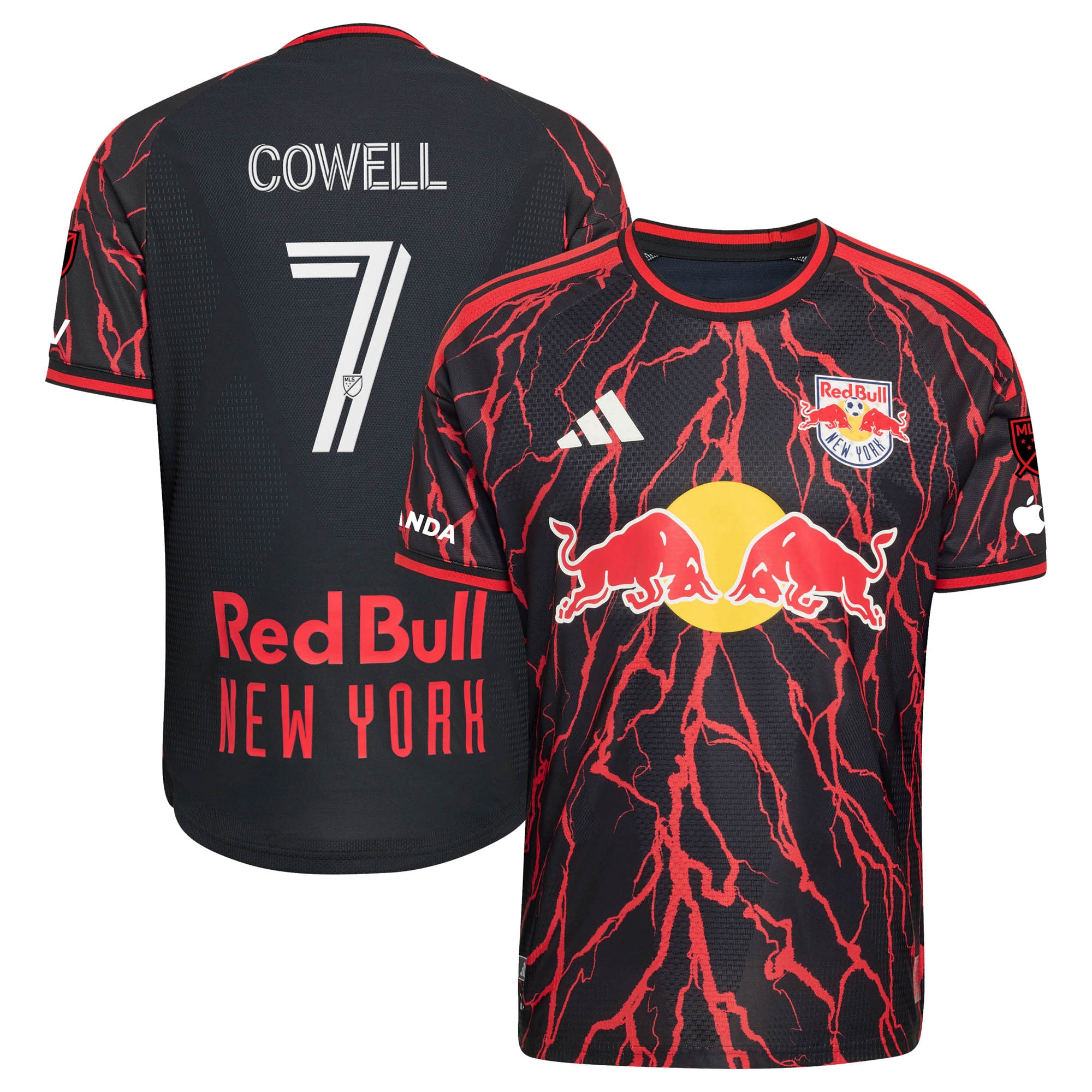 Youth Cade Cowell New York Red Bulls 2026 The Rooted Kit On-Field Authentic Patch Jersey - Black | UniFootball Store