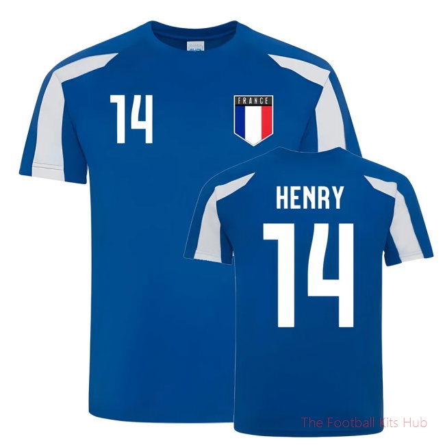 Thierry Henry France Sports Training Jersey (Blue-White)-UniFootball Store