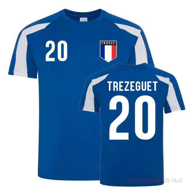 David Trezeguet France Sports Training Jersey (Blue-White)-UniFootball Store
