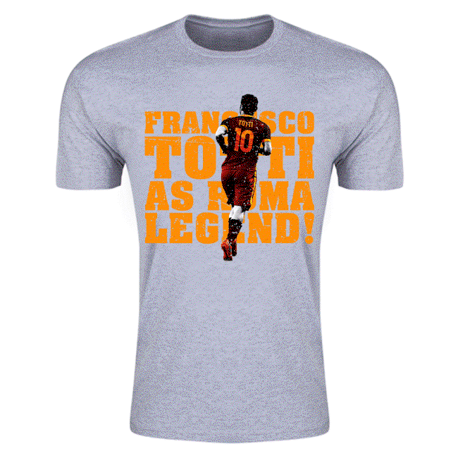 Francesco Totti Roma Legend T-Shirt (Grey) - Kids-UniFootball Store