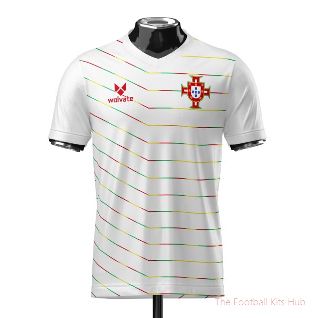 Portugal Heritage Football Jersey White (Wolvate) Adult Short Sleeve-UniFootball Store