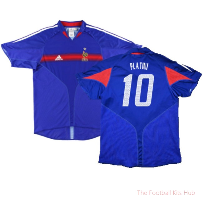 France 2004-06 Home Shirt (S) (Excellent) (PLATINI 10)-UniFootball Store