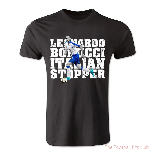 Leonardo Bonucci Italian Stopper T-Shirt (Black) - Kids-UniFootball Store