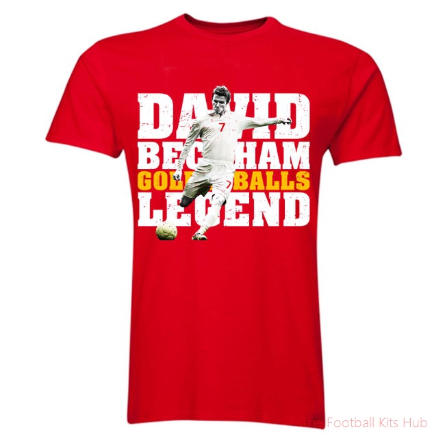 David Beckham England Legend T-Shirt (Red)-UniFootball Store
