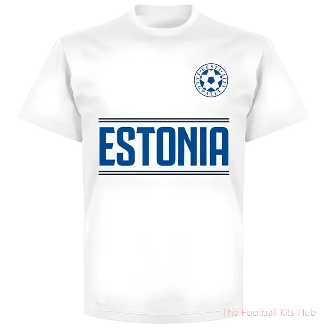 Men Estonia Team T-Shirt - White-UniFootball Store