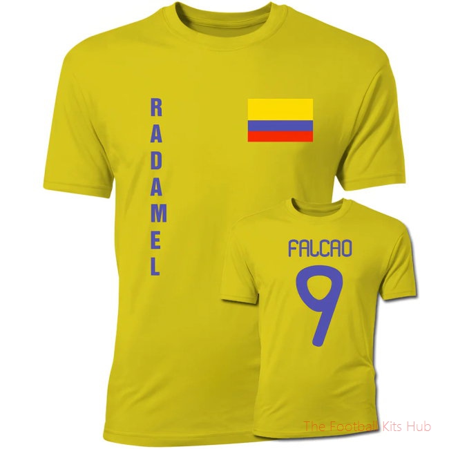 Radamel Falcao Colombia Flag T-Shirt (Yellow)-UniFootball Store