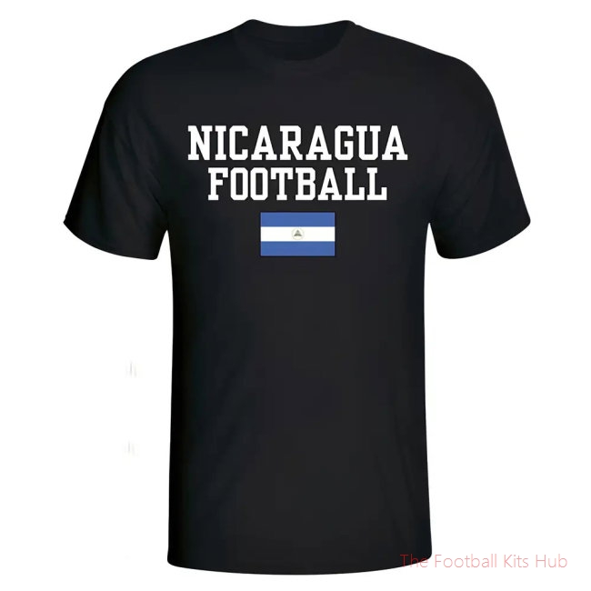Men Nicaragua Football T-Shirt - Black-UniFootball Store