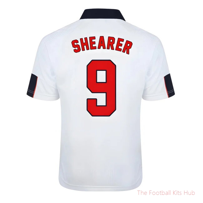 Score Draw England World Cup 1998 Home Shirt (Shearer 9)-UniFootball Store
